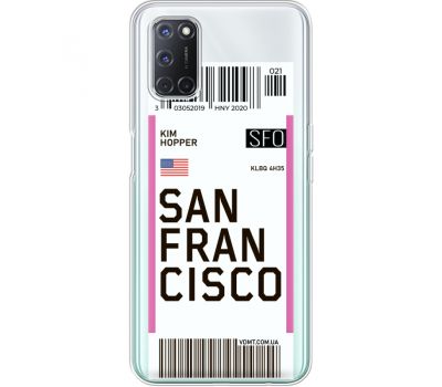 Силіконовий чохол BoxFace OPPO A52 Ticket  San Francisco (41582-cc79)