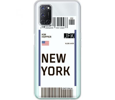 Силіконовий чохол BoxFace OPPO A52 Ticket New York (41582-cc84)