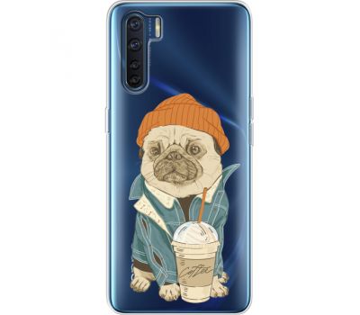 Силіконовий чохол BoxFace OPPO A91 Dog Coffeeman (41577-cc70)