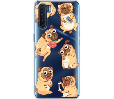 Силіконовий чохол BoxFace OPPO A91 с 3D-глазками Pug (41577-cc77)