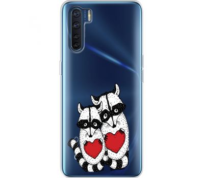 Силіконовий чохол BoxFace OPPO A91 Raccoons in love (41577-cc29)