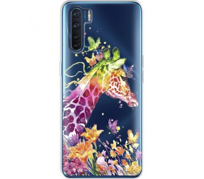 Силіконовий чохол BoxFace OPPO A91 Colorful Giraffe (41577-cc14)