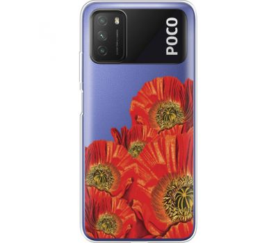 Силіконовий чохол BoxFace Xiaomi Poco M3 Red Poppies (41587-cc44)