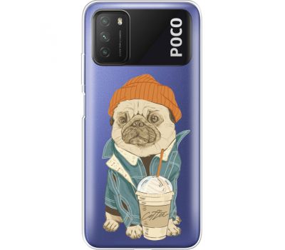 Силіконовий чохол BoxFace Xiaomi Poco M3 Dog Coffeeman (41587-cc70)