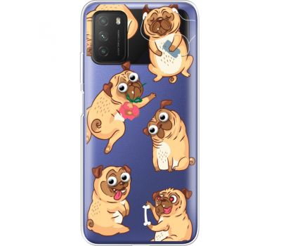 Силіконовий чохол BoxFace Xiaomi Poco M3 с 3D-глазками Pug (41587-cc77)