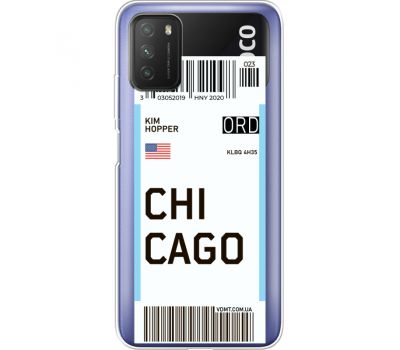 Силіконовий чохол BoxFace Xiaomi Poco M3 Ticket Chicago (41587-cc82)