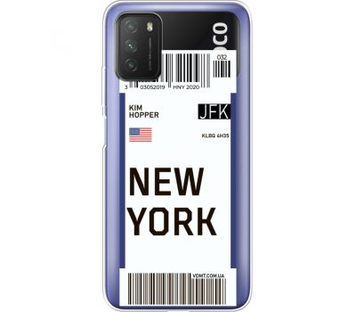 Силіконовий чохол BoxFace Xiaomi Poco M3 Ticket New York (41587-cc84)