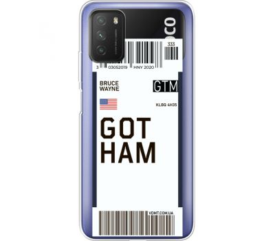 Силіконовий чохол BoxFace Xiaomi Poco M3 Ticket Gotham (41587-cc92)