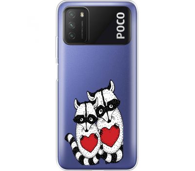 Силіконовий чохол BoxFace Xiaomi Poco M3 Raccoons in love (41587-cc29)
