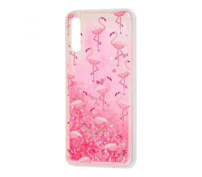 Чохол для Samsung Galaxy A70 (A705) Блиск вода рожевий фламінго