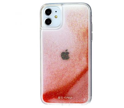 Чохол для iPhone 11 Gcase star whispen матовий блискітки вода рожевий