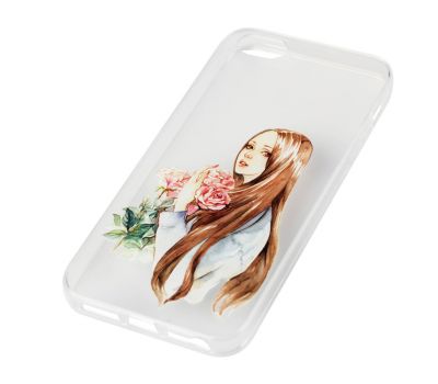 Чохол для iPhone 5 дівчина з квітами 1787155