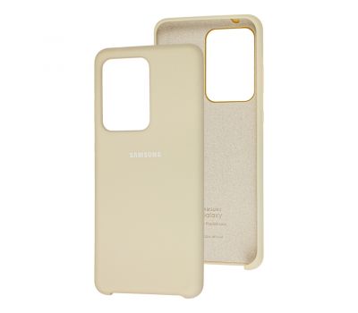 Чохол для Samsung Galaxy S20 Ultra (G988) Silky Soft Touch "бежевий"