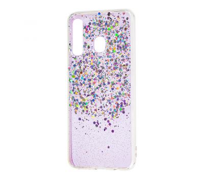 Чохол для Samsung Galaxy A20 / A30 glitter star цукерки фіолетовий