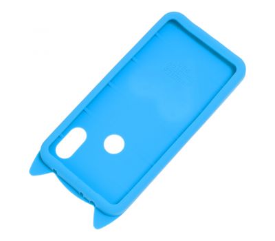 3D чохол для Xiaomi Redmi Note 6 Pro кіт з блискітками блакитний 1804857
