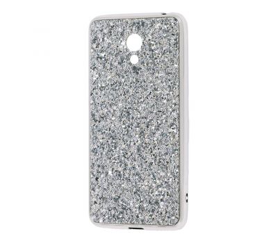 Чохол для Meizu M6 Shining sparkles з блискітками сріблястий