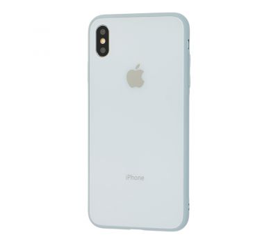 Чохол New glass для iPhone Xs Max синій туман