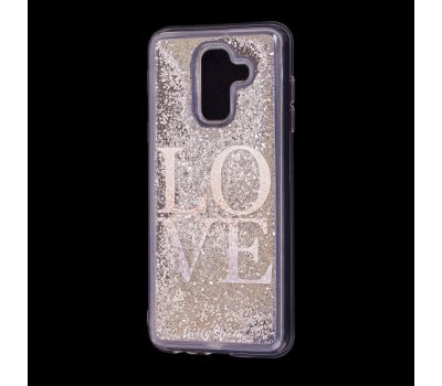 Чохол для Samsung Galaxy A6+ 2018 (A605) Блиск води сріблястий "Love"