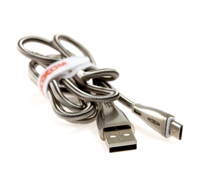 Кабель USB Moxom CC-31 microUSB 2.4A 1m серебристый 1815784