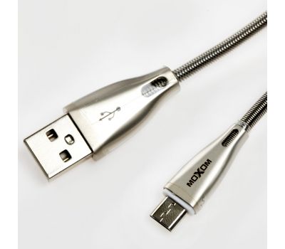 Кабель USB Moxom CC-31 microUSB 2.4A 1m серебристый 1815785