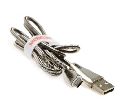 Кабель USB Moxom CC-31 microUSB 2.4A 1m серебристый 1815786