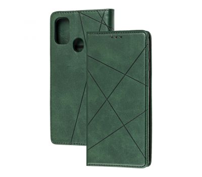 Чохол книжка Business Leather для Samsung Galaxy M21 / M30s зелений