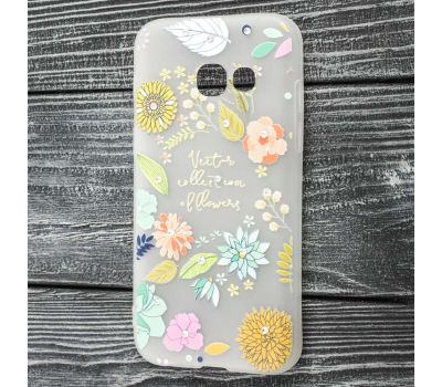 Чохол для Samsung Galaxy A3 2017 (A320) силіконовий з малюнком "різні квіти"