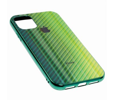 Чохол для iPhone 11 Carbon Gradient Hologram зелений 1833579