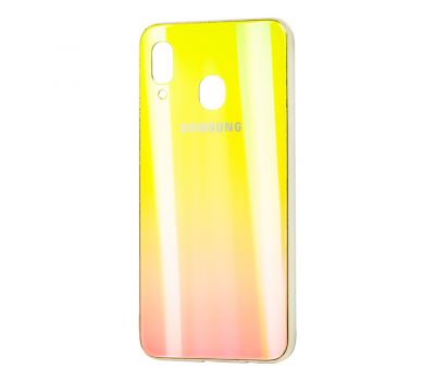Чохол для Samsung Galaxy A20/A30 Aurora з лого рожевий