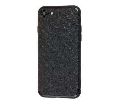Чохол Croco для iPhone 7/8 Leather під магнітний утримувач чорний