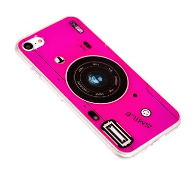 Чохол Photo Popsocket для iPhone 7/8 з попсокетом рожевий 1839773