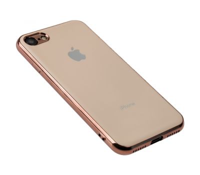 Чохол для iPhone 7/8 Silicone case матовий (TPU) рожево-золотистий 1839234
