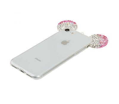 Чохол для iPhone 7/8 вушка рожевий 1840350