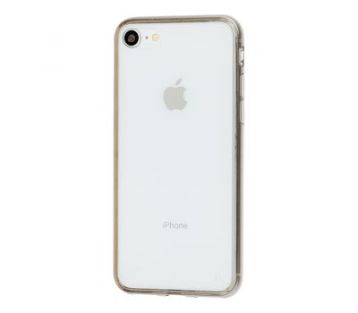 Чохол із окантовкою для iPhone 7/8 ультратонкий чорний прозорий