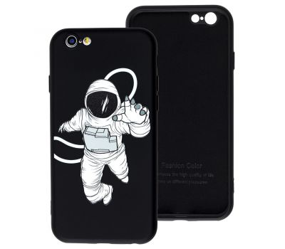 Чохол для iPhone 7/8 Liquid "космонавт" чорний