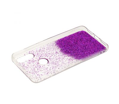 Чохол для Xiaomi Redmi 7 Fashion блискітки + popsocket фіолетовий 1856877
