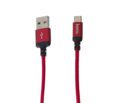 Кабель USB Hoco X14 Times Speed microUSB 2m красно черный