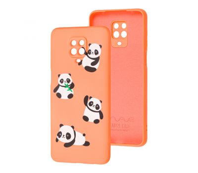 Чохол для Xiaomi  Redmi Note 9s/9 Pro Wave Fancy panda / peach
