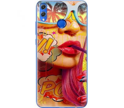 Силіконовий чохол BoxFace Huawei Honor 8x Yellow Girl Pop Art (35419-up2442)