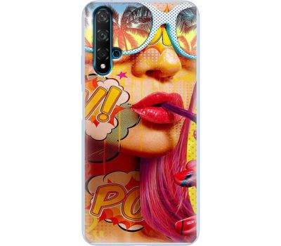 Силіконовий чохол BoxFace Huawei Nova 5T Yellow Girl Pop Art (38617-up2442)