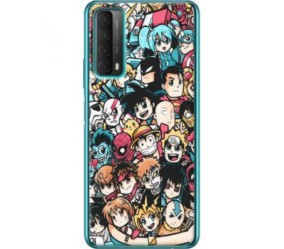 Силіконовий чохол BoxFace Huawei P Smart 2021 Anime Stickers (41133-up2458)