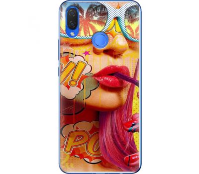 Силіконовий чохол BoxFace Huawei P Smart Plus Yellow Girl Pop Art (34912-up2442)