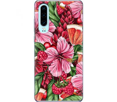 Силіконовий чохол BoxFace Huawei P30 Tropical Flowers (36851-up2416)