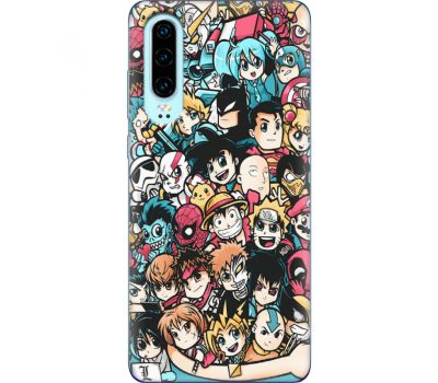 Силіконовий чохол BoxFace Huawei P30 Anime Stickers (36851-up2458)