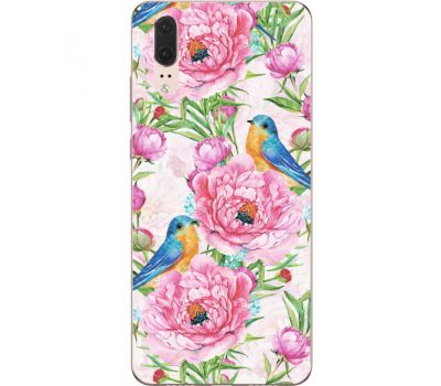 Силіконовий чохол BoxFace Huawei P20 Birds and Flowers (33128-up2376)