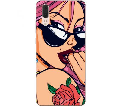 Силіконовий чохол BoxFace Huawei P20 Pink Girl (33128-up2388)