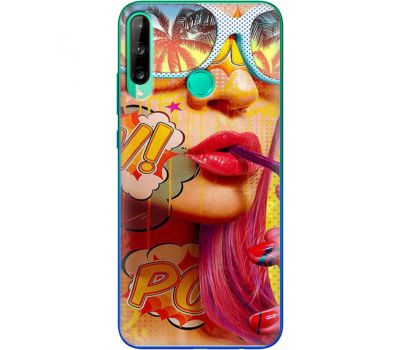 Силіконовий чохол BoxFace Huawei P40 Lite E Yellow Girl Pop Art (39374-up2442)