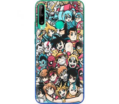 Силіконовий чохол BoxFace Huawei P40 Lite E Anime Stickers (39374-up2458)