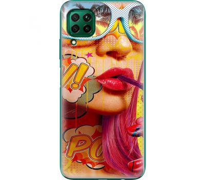 Силіконовий чохол BoxFace Huawei P40 Lite Yellow Girl Pop Art (39379-up2442)