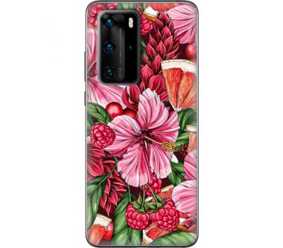Силіконовий чохол BoxFace Huawei P40 Pro Tropical Flowers (39750-up2416)
